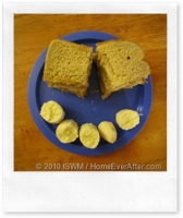 Fun Kid Foods: Smiley Face Peanut Butter Sandwich and Banana