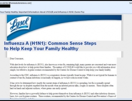 Important Info: Lysol Kills Swine Flu Virus
