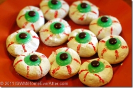 Creepy Halloween Recipes: Green Monster Eyeballs (Mini Donuts)