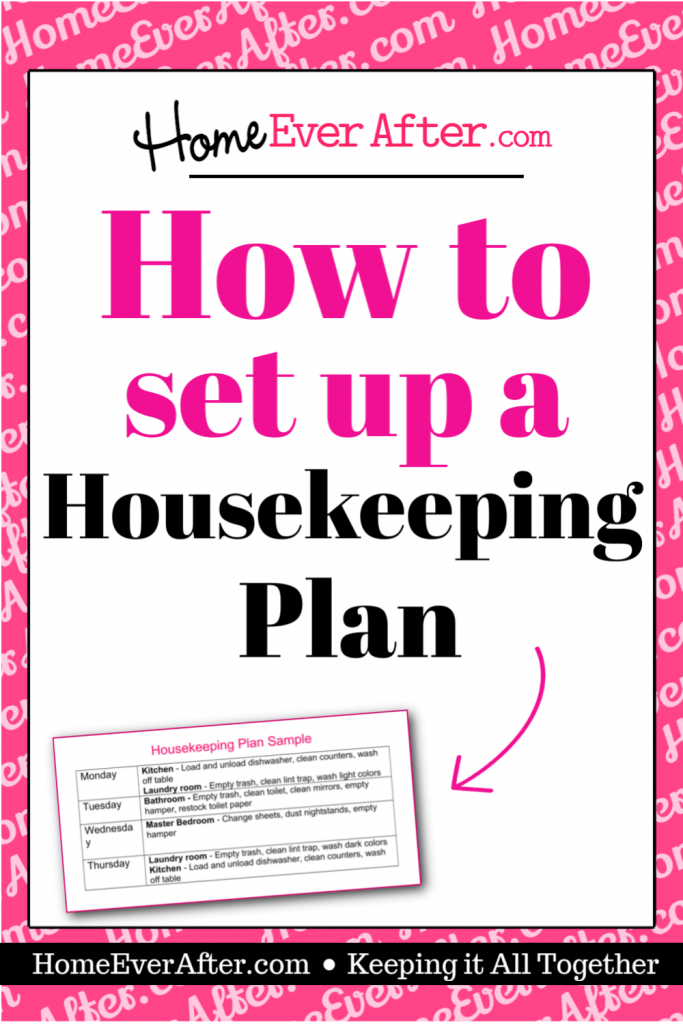 How to Set Up a Housekeeping Plan