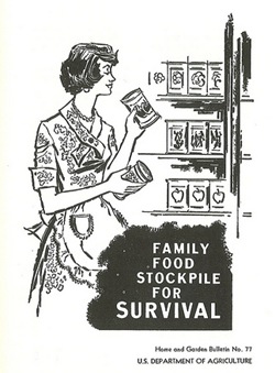 Retro Family Food Stockpile for Survival