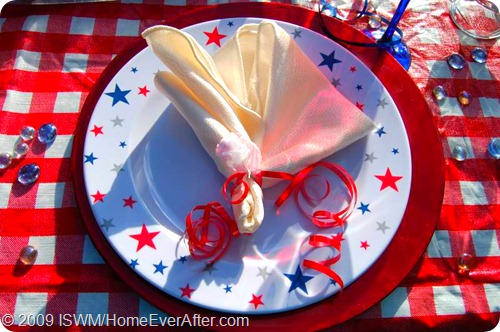 Red White and Blue Americana Table Setting