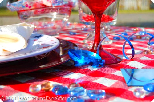 Red White and Blue Americana Table Setting