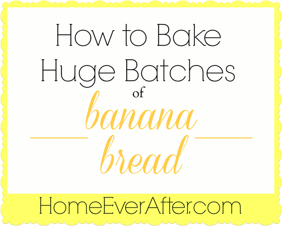 How to Bake Huge Batches of Banana Bread Cover w lines