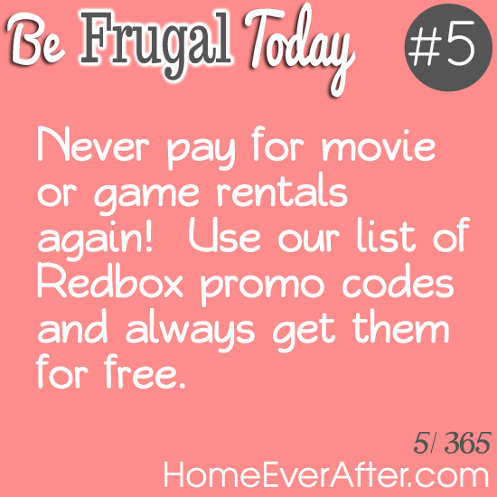 Be Frugal Today Tip 5 Redbox