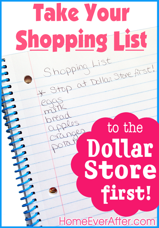 Take Your List to the Dollar Store First Home Ever After